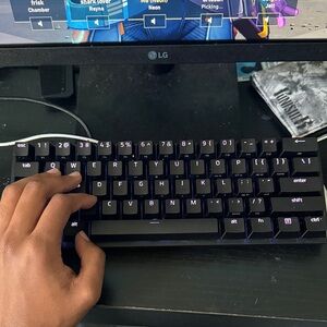 Razor Black Keyboard with White Backlight